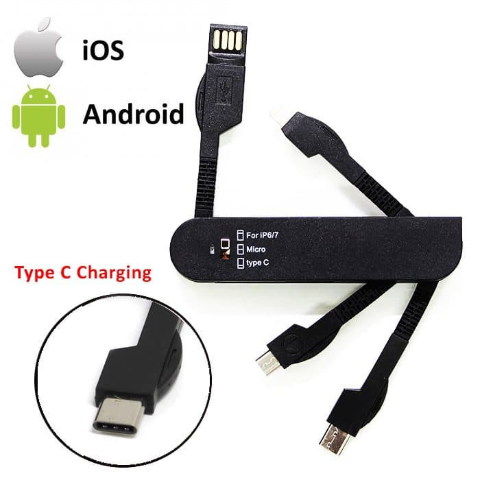 Dây cáp xoay (loại C) - in logo - Image 1