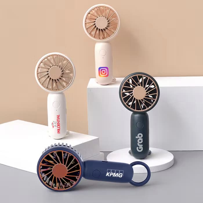 Quạt cầm tay có móc cài. - in logo - Image 1