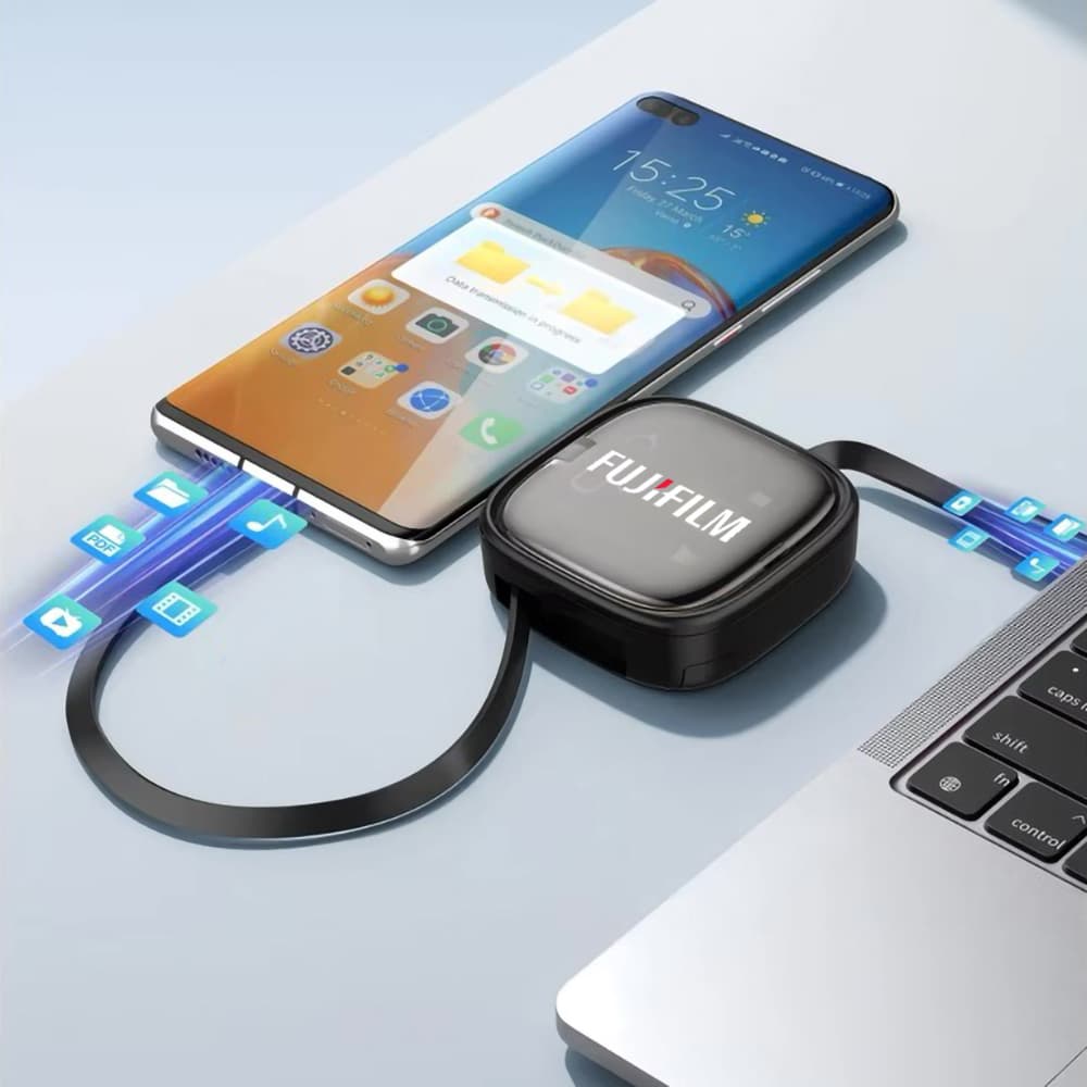 Bộ cáp dữ liệu 60W đi kèm cáp sạc có thể thu gọn. - in logo - Image 1